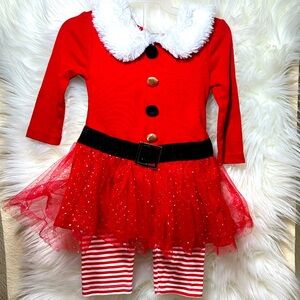 BlueBeri Boulvard Santa Dress w/ Pants 24m